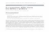 La negazione della storia tra diritto e politica Bo.pdf · auschwitz”, Milano: Franco Angeli. Caputo, M. (2014), “La ‘Menzogna di Auschwitz’, le ‘verità’ del diritto