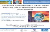 Comparing flood mapping performances of 1D/2D hydraulic … · WFIUH) (vs rational method and triangular hydrograph) for evaluating hydrologic design scenario • DEM-based flow direction/path