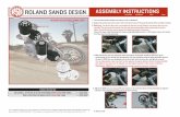 ASSEMBLY INSTRUCTIONS - Roland Sands Design · ASSEMBLY INSTRUCTIONS 0048-0925 REVISION A 1/8/13 PAGE 1 0208-2061 ! " # $ % & MISANO ADJUSTABLE FORK CAPS 2006-LATER DYNA FXD MODELS