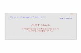 ADT Stack Implementazione in Linguaggio C - diee.unica.itarmano/LT1/pdf/LT1-7C.pdf · 3 3 Specifica Algebrica dell’ADT Stack STACK type Stack [Item] uses Item, Boolean syntax NEWSTACK