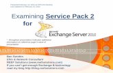 Examining Service Pack 2 for - nyexug.com · About Ben Serebin • Working in the IT sector since 1996 (16 years) ... (HA/LB DAG) Migration, Deploying KVM over IP for cluster of ...