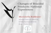 Changes of Biocidal Products: National Experiencesmedia.simplicityweb.com/.../201405symp/4.2_Maristella_Rubbiani.pdf · Changes of Biocidal Products: National Experiences. Maristella