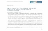 Opinion of the European Banking Authority on lending-based ...(EBA... · OPINION OF THE EBA ON LENDING-BASED CROWDFUNDING . EBA/Op/2015/03 26 February 2015 Opinion of the European