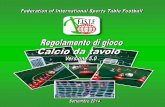 Federation of International Sports Table Football (FISTF ... · Federation of International Sports Table Football (FISTF) Regolamento di gioco Calcio da Tavolo v.5.0 ...