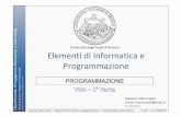 Università degli Studi di Brescia Elementi di Informatica ... · Visual Basic for Application. ... E’ un linguaggio di programmazione derivato dal Visual Basic. ... Gli oggetti
