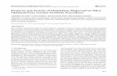 Property and Activity of Molybdates Dispersed on Silica ... · 1Dipartimento di Chimica Fisica ed Elettrochimica ... Property and Activity of Molybdates Dispersed on Silica Obtained