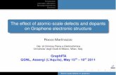 The effect of atomic-scale defects and dopants on Graphene ...graphita.bo.imm.cnr.it/graphita2011/GraphITA_PDF_Talks/Martinazzo... · The effect of atomic-scale defects and dopants