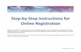 Step-by-Step Instructions for Online Registration · Step-by-Step Instructions for Online Registration ... The individual that ASA has on file as that designated contact will receive