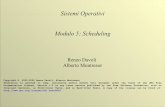 Sistemi Operativi Modulo 5: Scheduling - cs.unibo.itmontreso/so/lucidi/so-05-scheduling-1p.pdf · registri generali del processore ... Nella maggior parte dei sistemi operativi ...