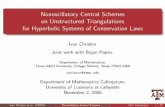 Nonoscillatory Central Schemes on Unstructured Triangulations …christov.tmnt-lab.org/downloads/ULL_clqm1106.pdf · 1 Intro to hyperbolic systems of conservation laws. 2 Crash course