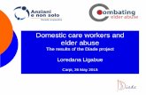 Domestic care workers and elder abuse · Domestic care workers and elder abuse . The results of the Diade project . Loredana Ligabue . Carpi, 26 May 2015