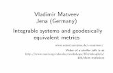 Vladimir Matveev Jena (Germany) Integrable systems and ...users.minet.uni-jena.de/~matveev/Datei/presentation_