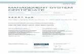 MANAGEMENT SYSTEM CERTIFICATE · UNI EN ISO 9001:2015 (ISO 9001:2015) This certificate is valid for the following scope: Questa certificazione è valida per il seguente campo applicativo: