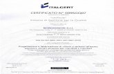 Certificati web · UNI EN ISO 9001-2015 (ISO 9001-2015) per i seguenti Processi concerning the fo//owing kindsofPrœesses Progettazione e fabbricazione di cilindri e serbatoi alliazoto,