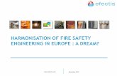 HARMONISATION OF FIRE SAFETY ENGINEERING IN … · FIRE SAFETY ENGINEERING : ISO/TC92/SC4 DEFINITION The application of engineering principles, rules and expert judgement based on
