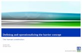 Defining and operationalizing the barrier concept - esra.no˜ie-Defining-and... · documentation # Task Description Performed by Equipment and procedures Performance requirements