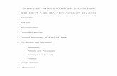 CLIFFSIDE PARK BOARD OF EDUCATION CONSENT AGENDA FOR ...· Resolution, recommended by the Superintendent