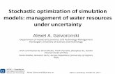 Stochastic optimization of simulation models: management ... · Stochastic optimization of simulation models: management of water resources ... Paola Zuddas, Giovanni Sechi ... Stochastic