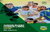 JUNIOR RUGBY LEAGUE LAWS - Home | PlayNRL · JUNIOR RUGBY LEAGUE LAWS: 6–12 YEARS First Edition 2017 Second Edition 2018 The “Pathways Review”, initiated in 2010, included representation