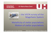 VMC – the VISTA survey of the Magellanic System fileThe VISTA survey of the Magellanic System M. Cioni, K. Bekki, G. Clemenni , W. de Blok, J. Emerson, C. Evans,