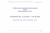 Clinical Establishment Act Standard for HOSPITAL (LEVEL 1A &1B) · Clinical Establishment Act Standards for Hospital (LEVEL 1A &1B)) CEA/Hospital - 001 Page 2 Introduction The Clinical