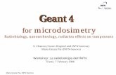Geant4 Space Workshop - DNA · Maria Grazia Pia, INFN Genova for microdosimetry Radiobiology, nanotechnology, radiation effects on components Workshop: La radiobiologia dell’INFN