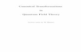 Canonical Transformations in Quantum Field Theory · Contents Introduction 1 Section 1. Canonical transformations in Quantum Field Theory 1 1.1 Canonical transformations in Classical