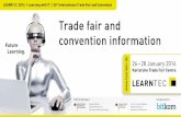 Trade fair and convention information · • Skillaware – A sedApta Group Company Skill Hero UG (haftungsbeschränkt) • Skillsoft NETg GmbH • Skool GmbH • SoftDeCC Software
