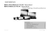 MICROMASTER Vector MIDIMASTER Vector - Siemens AG · the MICROMASTER Vector and MIDIMASTER Vector fulfil all requirements of the EMC Directive as defined by the EMC Product Standard