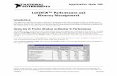 LabVIEW™ Performance and Memory Managementlabview360.com/document/an/pdf/an168.pdf · This note also discusses memory management in the dataflow model that LabVIEW uses and outlines