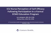 ICU Nurse Perception of Self-Efficacy Following … Nurse Perception of Self-Efficacy Following Participation in a Formal ECMO Education Program Lee Ludwigson, BSN, RN, CCRN Michael