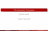 The Geometric Framework - wpage.unina.itwpage.unina.it/stanislao.grazioso/courses/Course-gtsr-framework.pdf · 3) = (q 1 q 2) q 3 neutral element: there exists an element e of the
