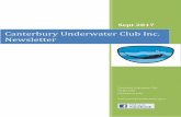 Canterbury Underwater Club Inc. Newsletter - cuctest.comcuctest.com/wp-content/uploads/2017/09/Sept-2017-Newsletter.pdf · Canterbury Underwater Club Inc. Newsletter . President’s
