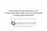 International Perspectives on Environmental Risks of Wave ... · International perspectives on environmental risks of wave and tidal energy development Dr Gareth Davies, Orkney, Scotland