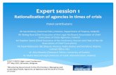 Expert session 1 - University of Exetersocialsciences.exeter.ac.uk/media/universityofexeter/collegeof... · Expert session 1 Rationalization of agencies in times of crisis Panel contributors: