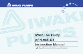 IWAKI Air Pump APN-085-D3 Instruction Manual · Read this manual before use of product IWAKI Air Pump APN-085-D3 Instruction Manual