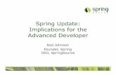 tss spring for advanced - TechTargetjavasymposium.techtarget.com/html/images/RJohnson_Spring_Advanced.pdffrom Spring Web Flow 2.0 –consistent deployment procedure ... –full compatibility