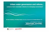 DECLAN HEARNE Urban Water Governance and Reform HEARNE Urban Water... · National led reforms 1992 Council of Australian Governments (COAG) formed Murray Darling Basin Agreement 1993