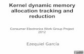 Kernel dynamic memory allocation tracking and reduction · Kernel dynamic memory allocation tracking and reduction Consumer Electronics Work Group Project 2012 Ezequiel García