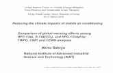 Akira Sekiya - United Nations · Akira Sekiya National Institute of Advanced Industrial Science and Technology (AIST) Comparison of global warming effects among HFC-134a, R-744(CO