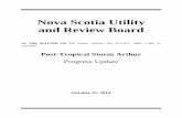 Nova Scotia Utility and Review Board Arthur Progress... · Nova Scotia Utility and Review Board IN THE MATTER OF The Public Utilities Act, R.S.N.S. 1989, c.380, as amended Post-Tropical