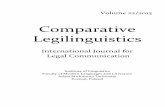 Comparative Legilinguisticslegilinguistics.amu.edu.pl/NUMERY/Comparative 22.pdf · Dwudziesty drugi tom Comparative Legilinguistics zawiera ... że tom spotka się z przychylnym ...