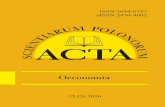 ISSN 1644-0757 eISSN 2450-4602 - O czasopismie - ACTA ...acta_oeconomia.sggw.pl/wp-content/uploads/Acta_Oeconomia_15_3_2016.pdf · Acta Scientiarum Polonorum Programming Board Wiesław