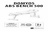 DOMYOS abS bench 500 - support.decathlon.co.uk · MAXI 130 kg 287 lbs DOMYOS abS bench 500 15 kg / 33 lbs 134 x 37 x 55 cm 53 x 14.5 x 21.5 in 15 min DOMYOS abS bench 500