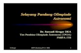 Selayang Pandang Olimpiade Astronomi.ppt [Read-Only] · Contoh soal Jika sudut antara ... The stars will be fragmented into a cluster of stars consisting of about one hundred stars.
