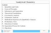 Analytical Chemistry - Münster University of Applied Sciences · Analytical Chemistry Analytical Chemistry Content 1. Quantities and Units 2. General Principles 3. Substances and