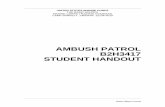 AMBUSH PATROL B2H3417 STUDENT HANDOUT - USMC Officer · AMBUSH PATROL B2H3417 STUDENT HANDOUT . B2H3417 Ambush Patrol 2 Basic Officer Course Ambush Patrol Introduction Patrolling