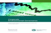 Corporate Environmental Governance · Good environmental governance helps to deliver ... 2 Environment Agency Corporate Environmental Governance The study There is an emerging consensus