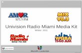 Univision Radio Miami Media Kit - docshare01.docshare.tipsdocshare01.docshare.tips/files/4604/46049208.pdf · Univision Radio Miami Media Kit Winter 2011. Confidential and Proprietary