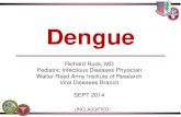 Dengue - wrair.army.mil for Ft... · Clinical disease: Dengue fever • Acute febrile illness – “Breakbone fever” • Myalgias, arthralgias • Headache, retro- orbital pain